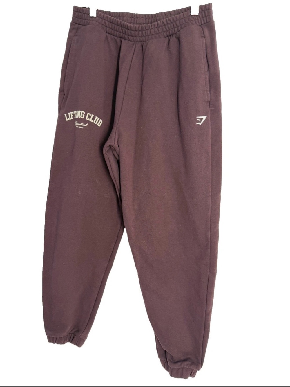 Gymshark‎ Lifting Club Joggers Sweatpants Men's Size S Maroon Unisex - Picture 5 of 10